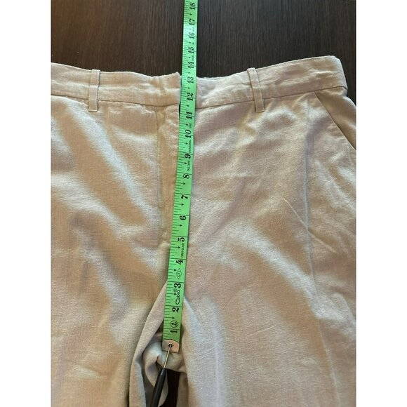 NWT Abercrombie & Fitch Wide-Leg Linen Blend Cotton Lined Pants Size L - Picture 8 of 10